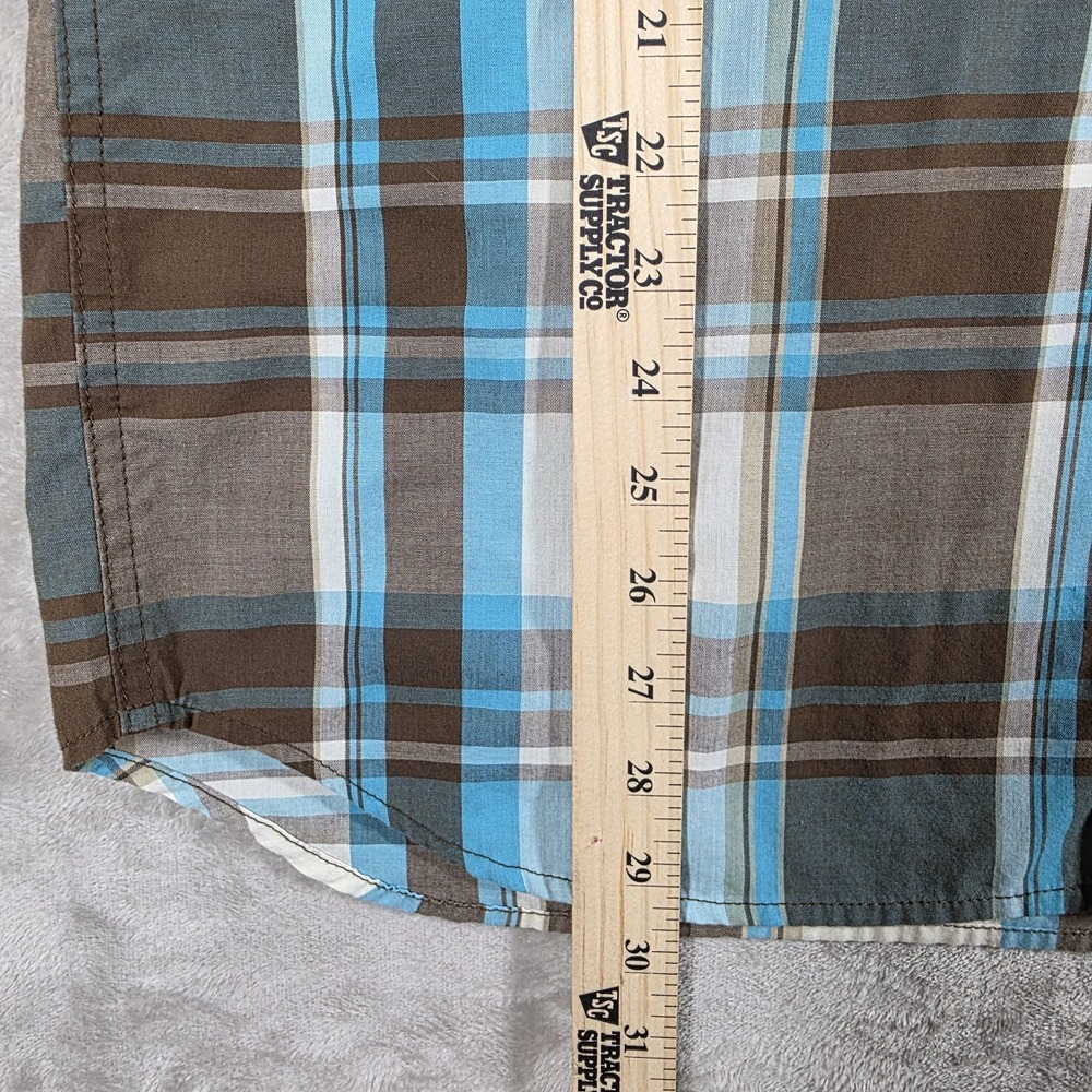 Rip Curl Men's Slim Fit Plaid Shirt Size Large Multi Color Plaid Short Sleeve - Picture 5 of 11